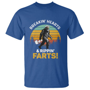 Funny Bigfoot T Shirt Breakin Hearts & Rippin Farts! Sasquatch TS09 Royal Blue Printyourwear