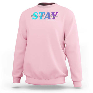 Suicide Prevention Sweatshirt This World Needs You Call Or Text 988 TS09 Light Pink Print Your Wear