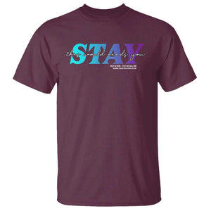 Suicide Prevention T Shirt This World Needs You Call Or Text 988 TS09 Maroon Print Your Wear