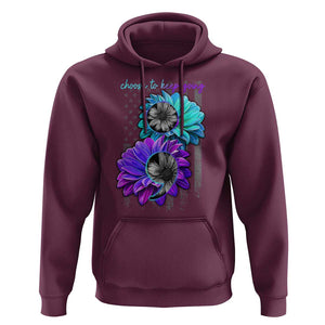 Choose To Keep Going Semicolon Suicide Prevention Hoodie TS09 Maroon Print Your Wear