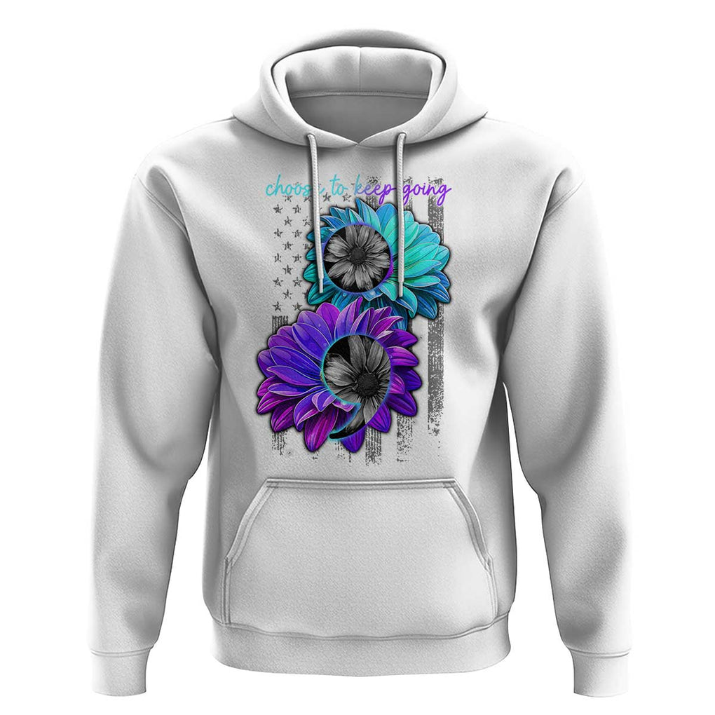 Choose To Keep Going Semicolon Suicide Prevention Hoodie TS09 White Print Your Wear
