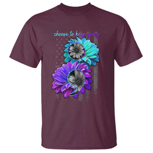 Choose To Keep Going Semicolon Suicide Prevention T Shirt TS09 Maroon Print Your Wear