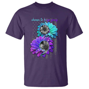 Choose To Keep Going Semicolon Suicide Prevention T Shirt TS09 Purple Print Your Wear