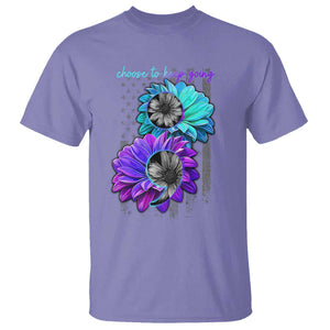 Choose To Keep Going Semicolon Suicide Prevention T Shirt TS09 Violet Print Your Wear