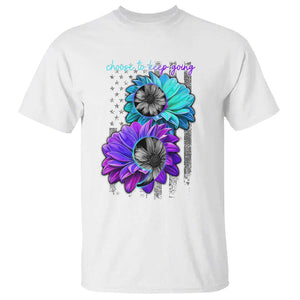 Choose To Keep Going Semicolon Suicide Prevention T Shirt TS09 White Print Your Wear