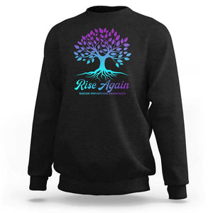 Suicide Prevention Rise Again Sweatshirt TS09 Black Print Your Wear