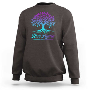 Suicide Prevention Rise Again Sweatshirt TS09 Dark Chocolate Print Your Wear