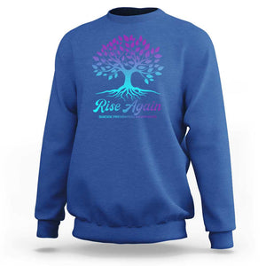 Suicide Prevention Rise Again Sweatshirt TS09 Royal Blue Print Your Wear