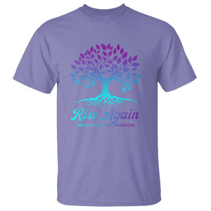 Suicide Prevention Rise Again T Shirt TS09 Violet Print Your Wear