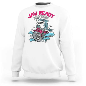 Shark Lover Sweatshirt Jaw Ready For This Riding Motorbike TS09 White Print Your Wear