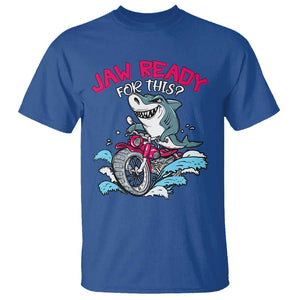 Shark Lover T Shirt Jaw Ready For This Riding Motorbike TS09 Royal Blue Print Your Wear