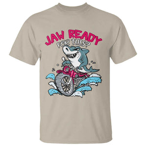 Shark Lover T Shirt Jaw Ready For This Riding Motorbike TS09 Sand Print Your Wear