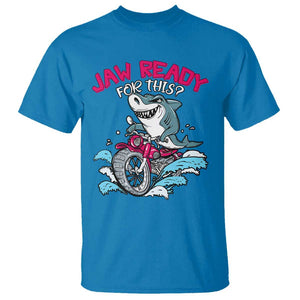 Shark Lover T Shirt Jaw Ready For This Riding Motorbike TS09 Sapphire Print Your Wear