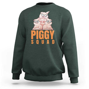 Pig Lover Sweatshirt Cool Piggy Squad TS09 Dark Forest Green Print Your Wear