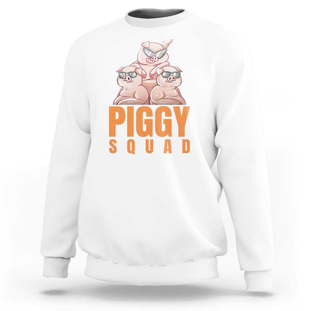 Pig Lover Sweatshirt Cool Piggy Squad TS09 White Print Your Wear