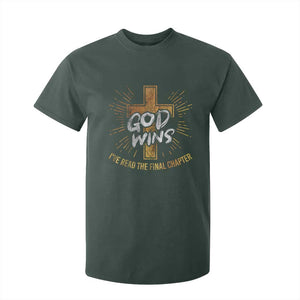 Funny Christian T Shirt For Kid I've Read the Final Chapter God Wins TS09 Dark Forest Green Print Your Wear