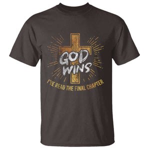 Funny Christian T Shirt I've Read the Final Chapter God Wins TS09 Dark Chocolate Print Your Wear