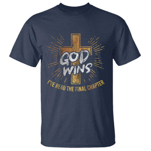 Funny Christian T Shirt I've Read the Final Chapter God Wins TS09 Navy Print Your Wear