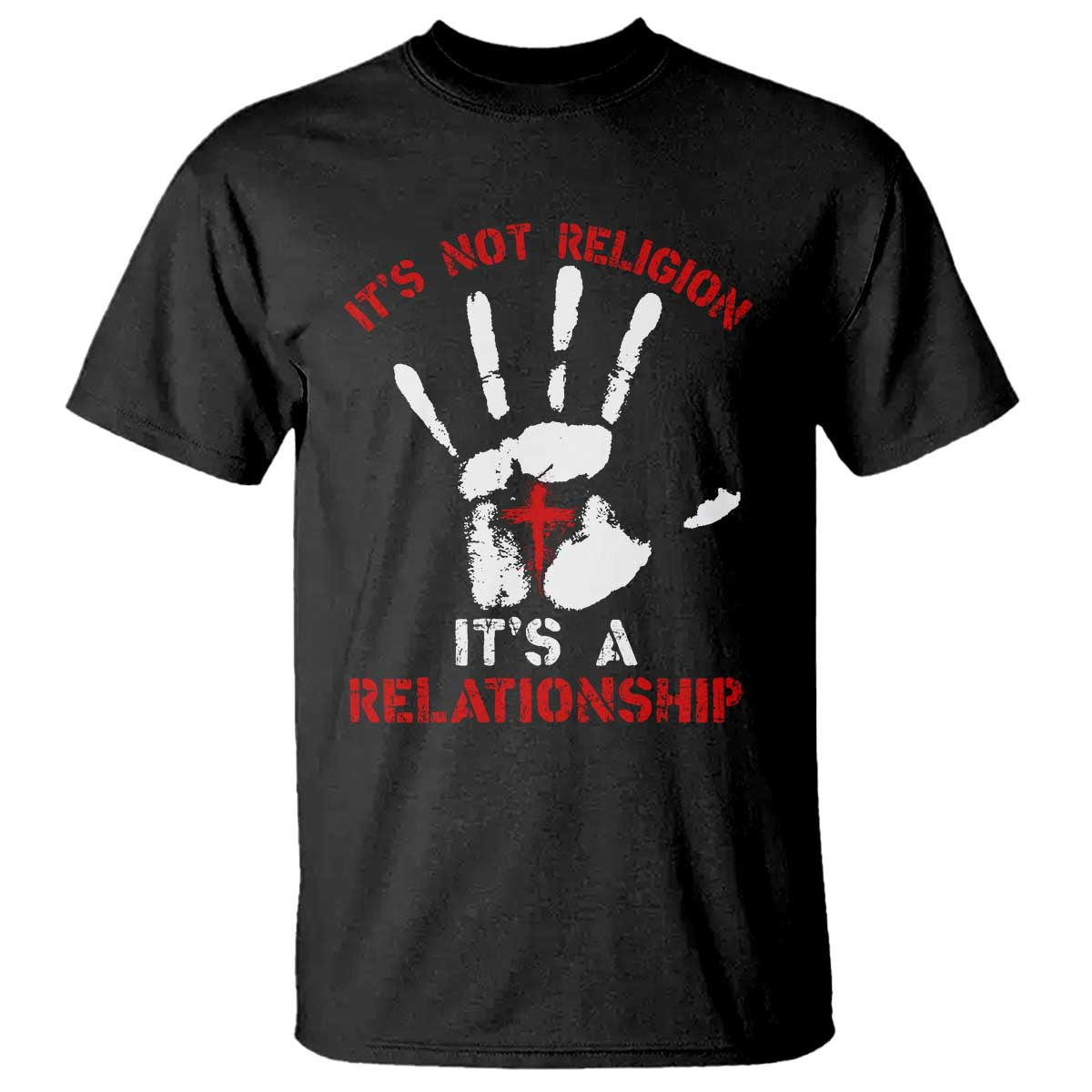 Christian T Shirt It's Not Religion It's A Relationship TS09 Black Print Your Wear