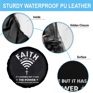 Funny Christian Spare Tire Cover Faith Is Like Wifi TS09 Print Your Wear