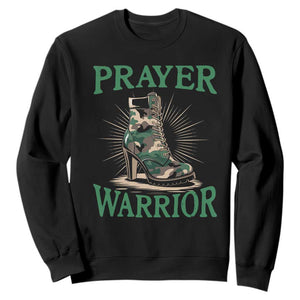 Prayer Warrior Sweatshirt Camo Heels Christian Pray TS09 Black Print Your Wear