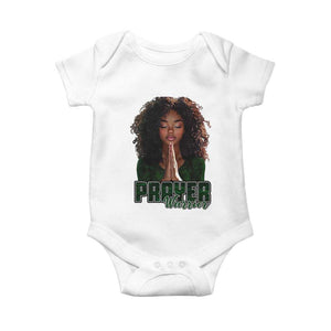 Prayer Warrior Baby Onesie Camo Black Woman Christian Pray TS09 White Print Your Wear