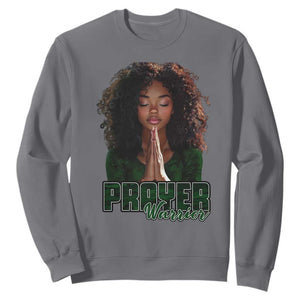 Prayer Warrior Sweatshirt Camo Black Woman Christian Pray TS09 Charcoal Print Your Wear