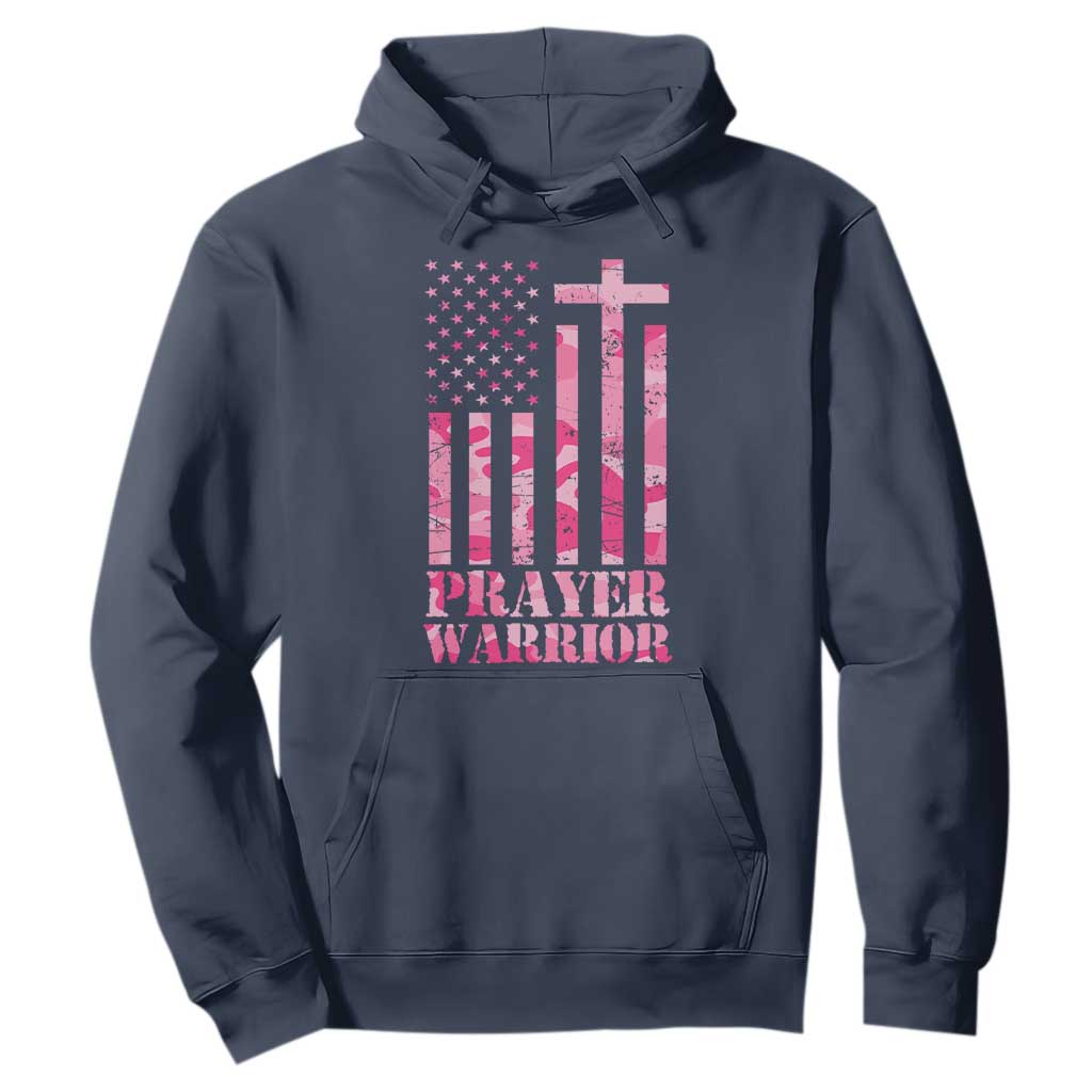 Prayer Warrior Hoodie Camo American Flag Christian Pray TS09 Navy Print Your Wear