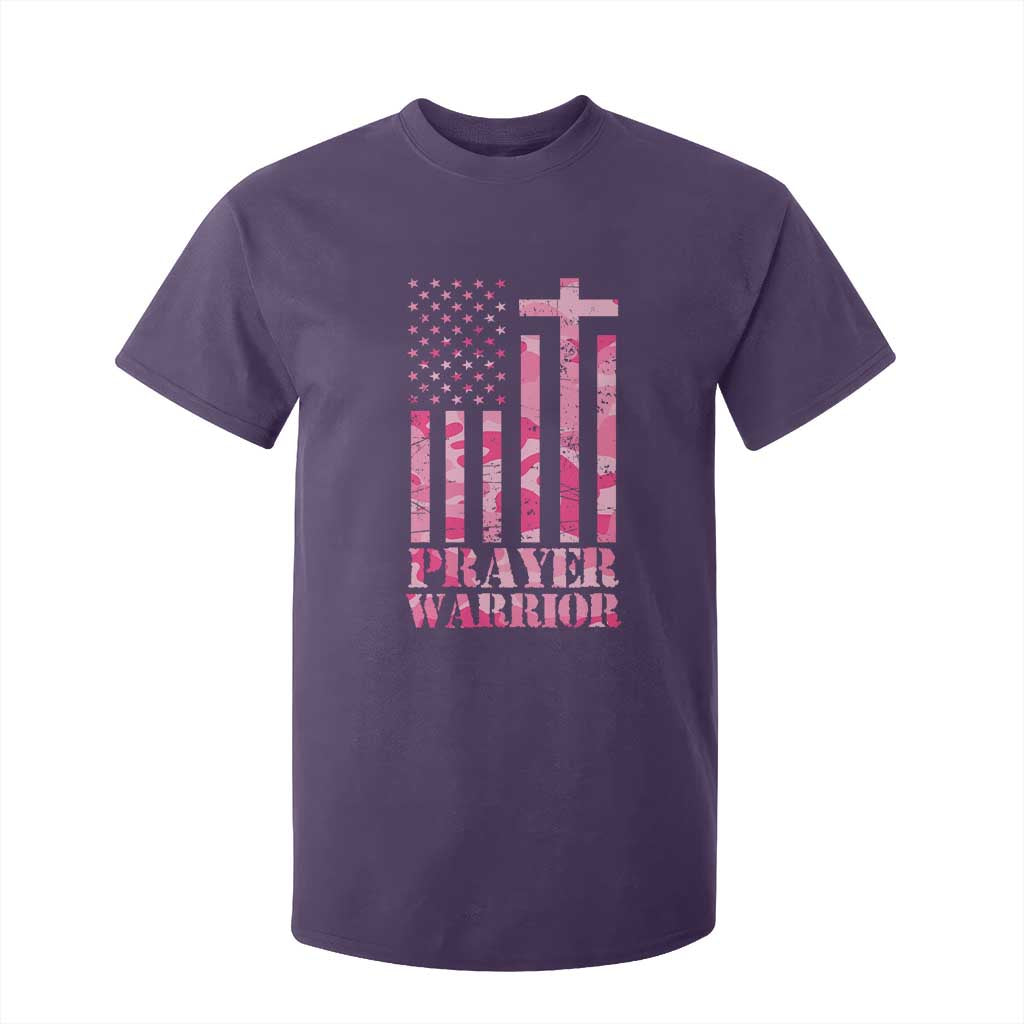 Prayer Warrior T Shirt For Kid Camo American Flag Christian Pray TS09 Purple Print Your Wear