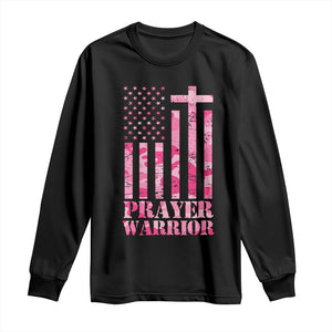 Prayer Warrior Long Sleeve Shirt Camo American Flag Christian Pray TS09 Black Print Your Wear