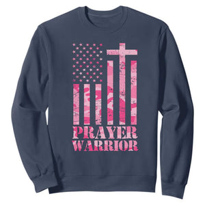 Prayer Warrior Sweatshirt Camo American Flag Christian Pray TS09 Navy Print Your Wear