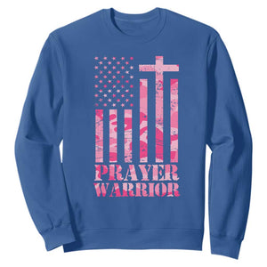 Prayer Warrior Sweatshirt Camo American Flag Christian Pray TS09 Royal Blue Print Your Wear