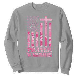 Prayer Warrior Sweatshirt Camo American Flag Christian Pray TS09 Sport Gray Print Your Wear