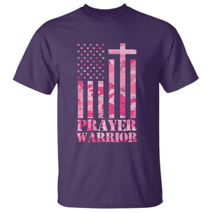 Prayer Warrior T Shirt Camo American Flag Christian Pray TS09 Purple Print Your Wear