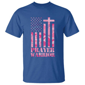 Prayer Warrior T Shirt Camo American Flag Christian Pray TS09 Royal Blue Print Your Wear