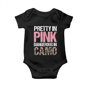 Camo Girl Baby Onesie Pretty Pink Dangerous Camo Hunting Hunter TS09 Black Print Your Wear