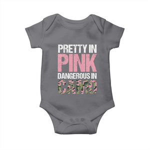 Camo Girl Baby Onesie Pretty Pink Dangerous Camo Hunting Hunter TS09 Charcoal Print Your Wear