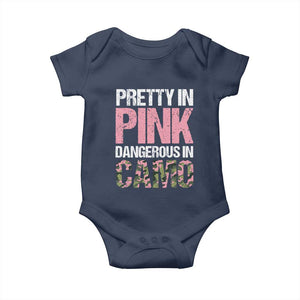 Camo Girl Baby Onesie Pretty Pink Dangerous Camo Hunting Hunter TS09 Navy Print Your Wear