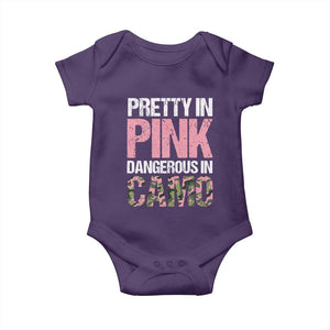 Camo Girl Baby Onesie Pretty Pink Dangerous Camo Hunting Hunter TS09 Purple Print Your Wear