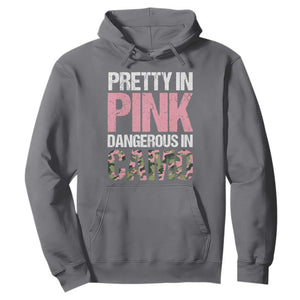 Camo Girl Hoodie Pretty Pink Dangerous Camo Hunting Hunter TS09 Charcoal Print Your Wear