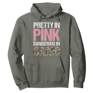 Camo Girl Hoodie Pretty Pink Dangerous Camo Hunting Hunter TS09 Military Green Print Your Wear