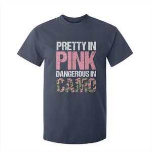 Camo Girl T Shirt For Kid Pretty Pink Dangerous Camo Hunting Hunter TS09 Navy Print Your Wear