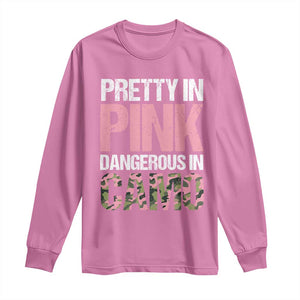 Camo Girl Long Sleeve Shirt Pretty Pink Dangerous Camo Hunting Hunter TS09 Azalea Print Your Wear