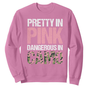 Camo Girl Sweatshirt Pretty Pink Dangerous Camo Hunting Hunter TS09 Azalea Print Your Wear