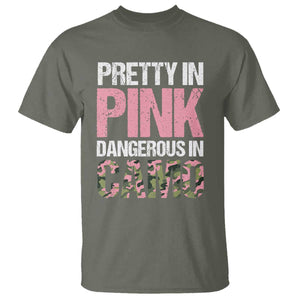 Camo Girl T Shirt Pretty Pink Dangerous Camo Hunting Hunter TS09 Military Green Print Your Wear