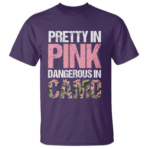 Camo Girl T Shirt Pretty Pink Dangerous Camo Hunting Hunter TS09 Purple Print Your Wear