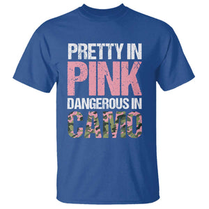 Camo Girl T Shirt Pretty Pink Dangerous Camo Hunting Hunter TS09 Royal Blue Print Your Wear