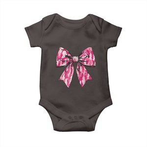 Camo Girl Baby Onesie Camouflage Bow Coquette Hunting Hunter TS09 Dark Chocolate Print Your Wear