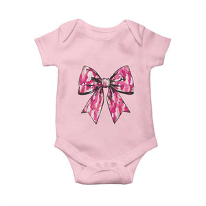 Camo Girl Baby Onesie Camouflage Bow Coquette Hunting Hunter TS09 Light Pink Print Your Wear