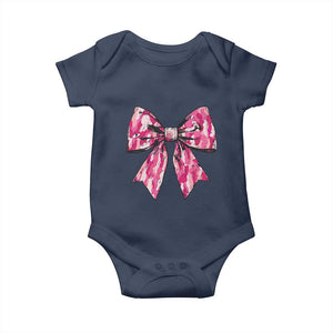 Camo Girl Baby Onesie Camouflage Bow Coquette Hunting Hunter TS09 Navy Print Your Wear